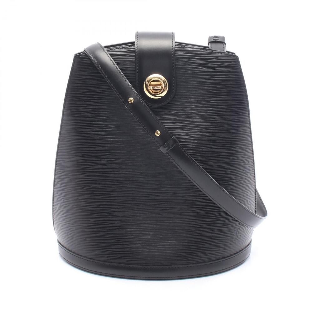 Louis Vuitton Cluny Shoulder Bag Leather Epi Black